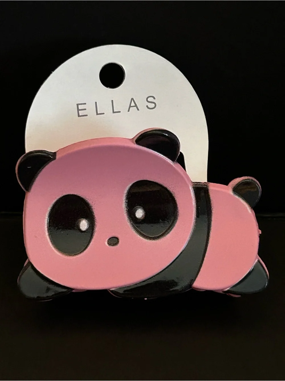 Ellas Panda Kids Hair Claw Clips - Blue, Pink, Purple and White Set of Four